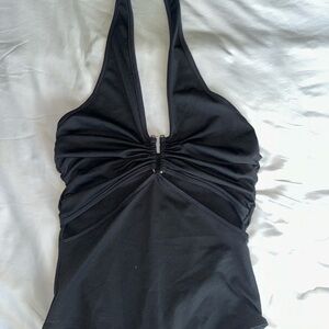 Black Halter Top